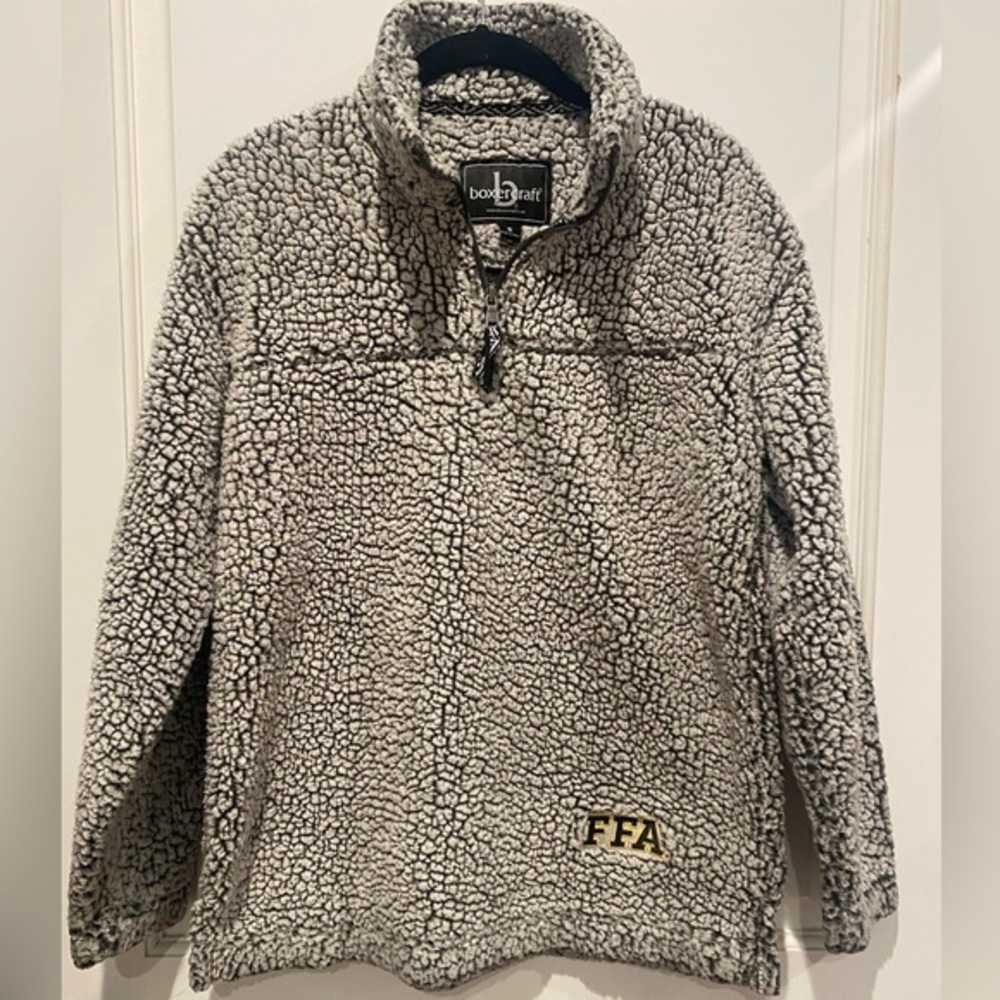 FFA Sherpa 1/4 zip pullover size S - gray